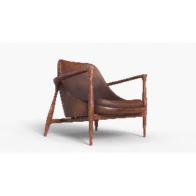 3D Elisabeth Chair Brown Damaged